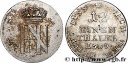 ALLEMAGNE - ROYAUME DE WESTPHALIE - JÉRÔME NAPOLÉON 1/12 de thaler 1809 