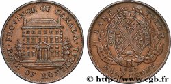 CANADA 1/2 Penny Province du Bas Canada Banque de Montréal, façade de la banque 1842 