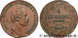 SUÈDE 4 Skilling Banco Oscar Ier 1849 
