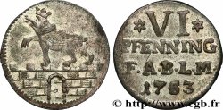 ALEMANIA 6 Pfennig Anhalt-Bernburg 1753 