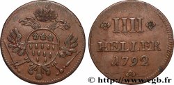 ALLEMAGNE - COLOGNE 4 Heller Maximilien François Xavier 1792 