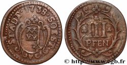 ALLEMAGNE - SOEST 3 Pfennig écu à la clef 1738 