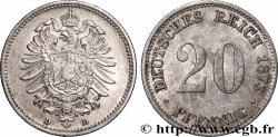 ALLEMAGNE 20 Pfennig aigle impérial héraldique 1873 Munich