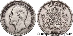 SUÈDE 1 Krona Oscar II 1897 