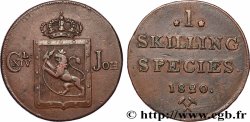NORVÈGE 1 Skilling au nom de Charles XIV roi de Suède 1820 Kongsberg