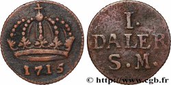 SUÈDE 1 Daler Couronne au nom de Charles XII 1715 