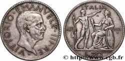 ITALY - KINGDOM OF ITALY - VICTOR-EMMANUEL III 20 Lire au licteur 1928 Rome AU 