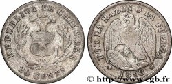 CHILI 20 Centavos emblème / condor 1893 Santiago - S°