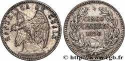 CHILI 5 Centavos condor 1896 Santiago - S°