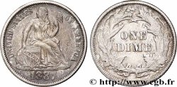 ÉTATS-UNIS D&nbsp;AMÉRIQUE 1 Dime Liberté assise 1887 Philadelphie