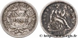 ÉTATS-UNIS D&nbsp;AMÉRIQUE 1 Dime Liberté assise 1843 Philadelphie