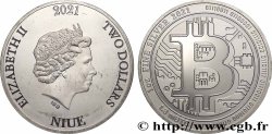 ARGENT D&nbsp;INVESTISSEMENT 1 Oz - 2 Dollars Bitcoin 2021 
