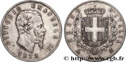 ARGENT D&nbsp;INVESTISSEMENT 5 Lire Victor Emmanuel II 1872 Milan