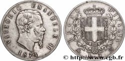ARGENT D&nbsp;INVESTISSEMENT 5 Lire 1874 Milan