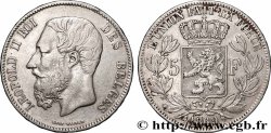 SILBER-INVESTMENT 5 Francs Léopold II 1869 Bruxelles