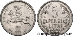 LITHUANIA 5 Litai chevalier Vitis 1925 Londres