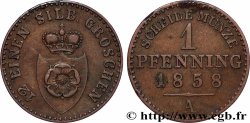 ALLEMAGNE - LIPPE 1 Pfenning comté de Lippe : armes couronnées 1858 Berlin