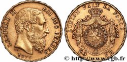 OR, PALLADIUM ET PLATINE INVESTISSEMENT 20 Francs Léopold II 1876 Bruxelles