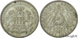 GERMANY - HAMBURG FREE CITY 3 Mark blason de Hambourg / aigle 1914 Hambourg - J
