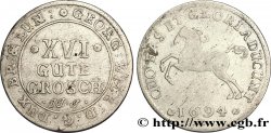 GERMANY - BRUNSWICK 16 Gute Groschen Duché de Brunswick-Lunebourg-Celle frappe au cheval au nom de Georges Guillaume 1694 Celle