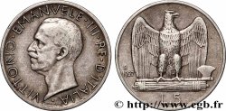 ITALIA 5 Lire Victor Emmanuel III 1927 Rome