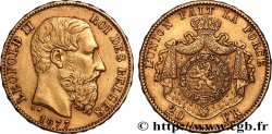 GOLD, PALLADIUM & PLATINUM INVESTMENT 20 Francs Léopold II 1877 Bruxelles