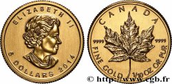 GOLD, PALLADIUM & PLATINUM INVESTMENT 5 Dollars or &nbsp;mapple leaf&nbsp; 2014 
