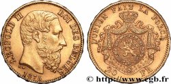 GOLD, PALLADIUM & PLATINUM INVESTMENT 20 Francs Léopold II 1875 Bruxelles