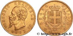 GOLD, PALLADIUM & PLATINUM INVESTMENT 20 Lire Victor Emmanuel II  1863 Turin