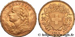 GOLD, PALLADIUM & PLATINUM INVESTMENT 20 Francs &nbsp;Vreneli&nbsp;  1915 Berne