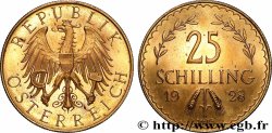 ORO, PALADIO Y PLATINO INVERSIÓN 25 Schilling aigle héraldique 1928 Vienne