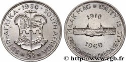 SOUTH AFRICA 5 Shillings 50e anniversaire de l’Union Sud-Africaine : emblème / Union Buidings 1960 Pretoria