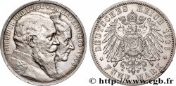 GERMANY - BADEN 5 Mark noces d’or de Frédéric et Louise / aigle 1906 Karlsruhe - G