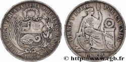 PERU 1 Sol “Liberté” assise 1867 