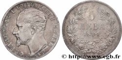BULGARIA 5 Leva Ferdinand Ier 1894 Komoczbanya