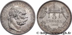 HUNGARY 5 Korona François-Joseph 1908 Kremnitz