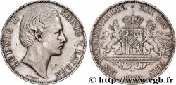 GERMANY - BAVARIA 1 Veirensthaler Louis II de Bavière 1870 