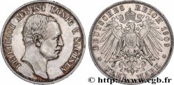 GERMANY - SAXONY 3 Mark Frédéric Auguste roi de Saxe 1909 Muldenhütten - E