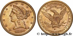 UNITED STATES OF AMERICA 5 Dollars &nbsp;Liberty&nbsp; 1882 San Francisco