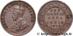 BRITISH INDIA 1/4 Anna Georges V 1918 Calcutta