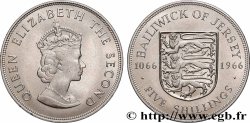 JERSEY 5 Shillings 900e anniversaire de la Bataille d’Hastings 1966 Londres