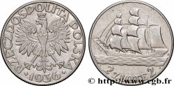 POLAND 2 Zlote 15e anniversaire du port de Gdynia 1936 Varsovie