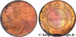 SOMALILAND - TRUST TERRITORY OF SOMALILAND 5 Centisimi éléphant 1950 Rome