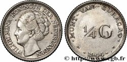 CURACAO 1/4 Gulden reine Wilhelmina 1944 Denver