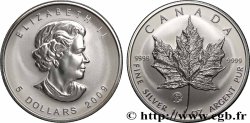 SILVER INVESTMENT 5 Dollars (1 once) Proof feuille d’érable 2009 