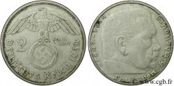 GERMANY 2 Reichsmark aigle surmontant une swastika / Maréchal Paul von Hindenburg 1938 Munich - D
