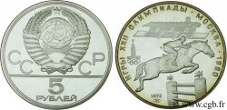 RUSSIE - URSS 5 Roubles BE URSS Jeux Olympiques de Moscou, sports équestres (saut d’obstacle) 1978 Léningrad SPL 