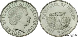 JERSEY 10 Pence Elisabeth II / dolmen La Pouquelaye de Faldouet 2003 