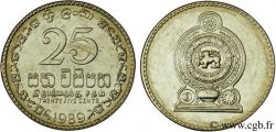 SRI LANKA 25 Cents emblème 1989 