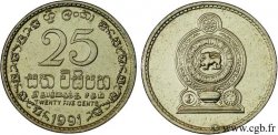 SRI LANKA 25 Cents emblème 1991 